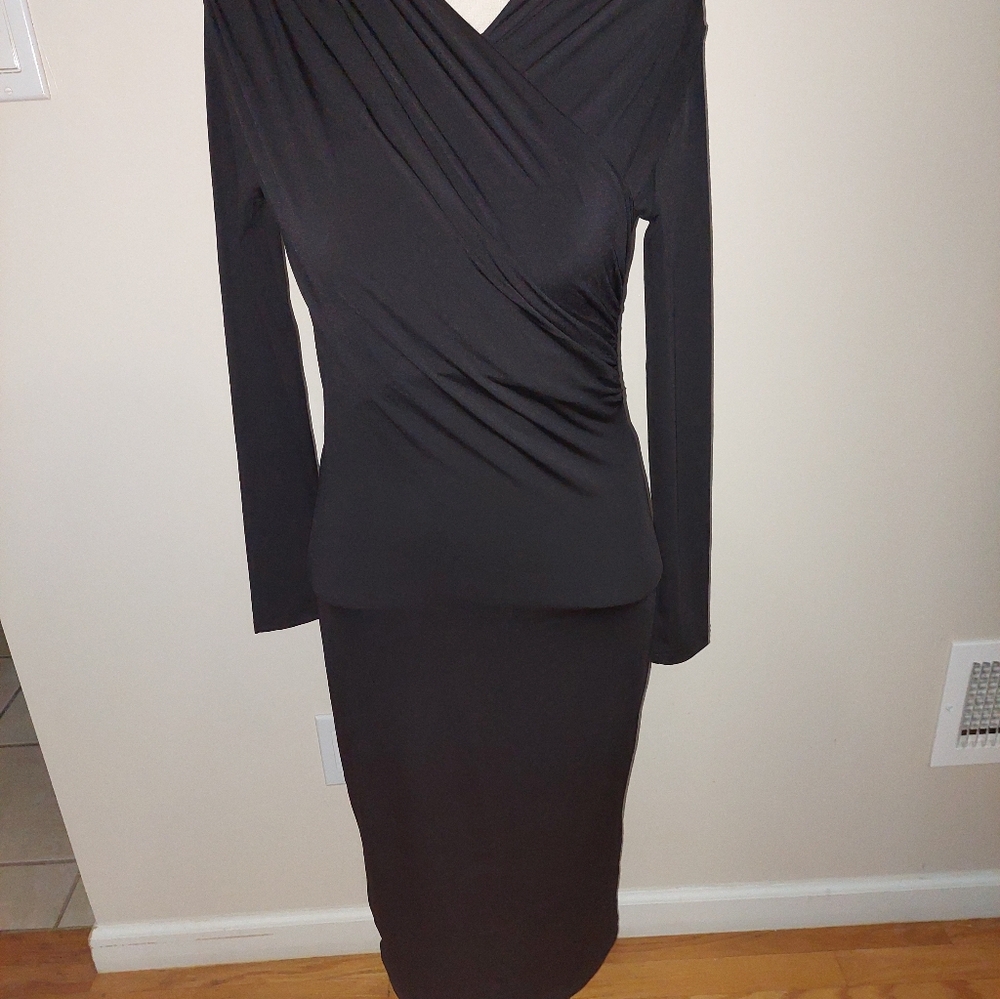 H&M Black Long Sleeve Dress